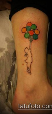 фото тату воздушный шар (Balloon tattoo) (значение) — пример рисунка — 310 tatufoto.com