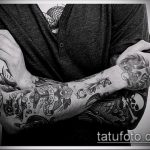тату для мужчин №564 - прикольный вариант рисунка, который хорошо можно использовать для переделки и нанесения как Men's tattoos