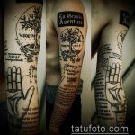 тату для мужчин №301 - классный вариант рисунка, который хорошо можно использовать для преобразования и нанесения как Men's tattoos