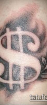 фото тату доллар (tattoo dollar) (значение) — пример рисунка — 016 tatufoto.com