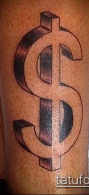 фото тату доллар (tattoo dollar) (значение) — пример рисунка — 036 tatufoto.com