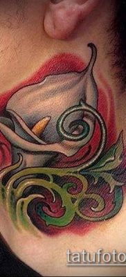 тату каллы №845 — эксклюзивный вариант рисунка, который легко можно использовать для переработки и нанесения как Tattoo calla