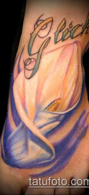 тату каллы №675 — классный вариант рисунка, который удачно можно использовать для доработки и нанесения как тату каллы акварелью