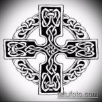 тату кельтика №92 - уникальный вариант рисунка, который успешно можно использовать для доработки и нанесения как тату кельтский крест