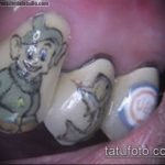 тату на зубах №6 - уникальный вариант рисунка, который удачно можно использовать для переделки и нанесения как Tattoo on teeth