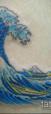 тату океан №713 — интересный вариант рисунка, который удачно можно использовать для переработки и нанесения как Tattoo ocean