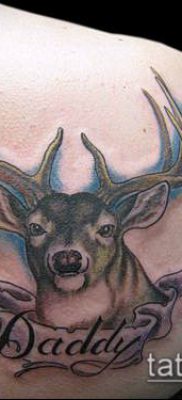 фото тату олень с рогами (tattoo) (значение) — пример рисунка — 005 tatufoto.com