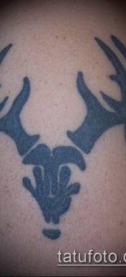 фото тату олень с рогами (tattoo) (значение) — пример рисунка — 045 tatufoto.com
