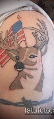 фото тату олень с рогами (tattoo) (значение) — пример рисунка — 053 tatufoto.com