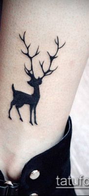 фото тату олень с рогами (tattoo) (значение) — пример рисунка — 075 tatufoto.com