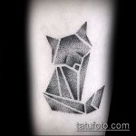 тату оригами №665 - прикольный вариант рисунка, который хорошо можно использовать для переработки и нанесения как тату оригами животные