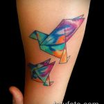 тату оригами №646 - интересный вариант рисунка, который легко можно использовать для доработки и нанесения как тату оригами животные