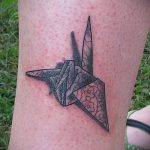 тату оригами №178 - достойный вариант рисунка, который легко можно использовать для преобразования и нанесения как тату оригами животные