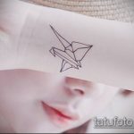тату оригами №728 - крутой вариант рисунка, который успешно можно использовать для преобразования и нанесения как тату оригами из бумаги
