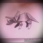 тату оригами №188 - эксклюзивный вариант рисунка, который успешно можно использовать для переделки и нанесения как tattoo origami