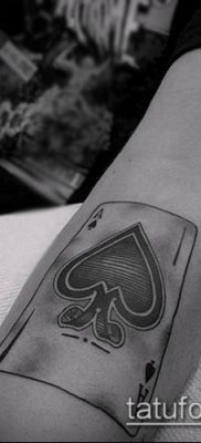 фото тату пиковый туз (Tattoo) (значение) — пример рисунка — 023 tatufoto.com