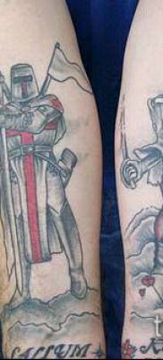 тату рыцарь №622 — классный вариант рисунка, который хорошо можно использовать для доработки и нанесения как тату рыцарь на руке