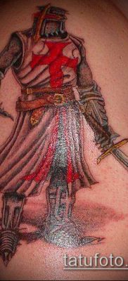 тату рыцарь №455 — достойный вариант рисунка, который удачно можно использовать для преобразования и нанесения как тату рыцарь самурай и викинги и гладиаторы