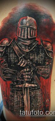 тату рыцарь №503 — прикольный вариант рисунка, который успешно можно использовать для доработки и нанесения как Tattoo knight