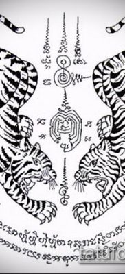 тату сак янт №961 — эксклюзивный вариант рисунка, который легко можно использовать для доработки и нанесения как тату сак янт
