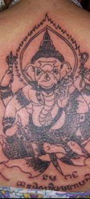 тату сак янт №49 — интересный вариант рисунка, который удачно можно использовать для переделки и нанесения как тату сак янт тибет