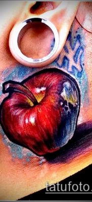 фото тату яблоко (apple tattoo) (значение) — пример рисунка — 016 tatufoto.com