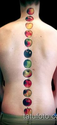 фото тату яблоко (apple tattoo) (значение) — пример рисунка — 018 tatufoto.com