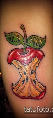 фото тату яблоко (apple tattoo) (значение) — пример рисунка — 050 tatufoto.com