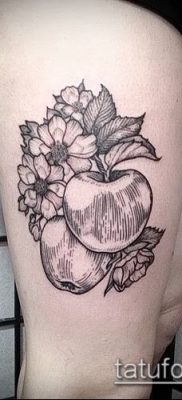 фото тату яблоко (apple tattoo) (значение) — пример рисунка — 057 tatufoto.com