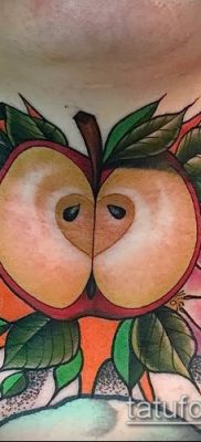фото тату яблоко (apple tattoo) (значение) — пример рисунка — 073 tatufoto.com