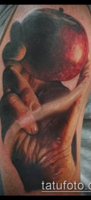 фото тату яблоко (apple tattoo) (значение) — пример рисунка — 078 tatufoto.com