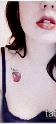 фото тату яблоко (apple tattoo) (значение) — пример рисунка — 087 tatufoto.com