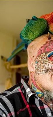 Фото Человек-попугай (Tattoo man-parrot) (значение) — пример рисунка — 028 tatufoto.com