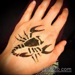Фото скорпион хной (Tattoo Scorpion henn) (значение) - пример рисунка - 006 tatufoto.com