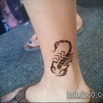 Фото скорпион хной (Tattoo Scorpion henn) (значение) - пример рисунка - 017 tatufoto.com