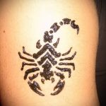 Фото скорпион хной (Tattoo Scorpion henn) (значение) - пример рисунка - 022 tatufoto.com