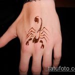 Фото скорпион хной (Tattoo Scorpion henn) (значение) - пример рисунка - 024 tatufoto.com