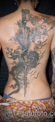 Фото тату дракон и меч (tattoo) (значение) — пример рисунка — 005 tatufoto.com