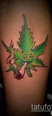 Фото тату марихуанна (Tattoo Marijuana) (значение) — пример рисунка — 008 tatufoto.com