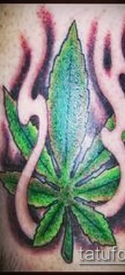 Фото тату марихуанна (Tattoo Marijuana) (значение) — пример рисунка — 010 tatufoto.com