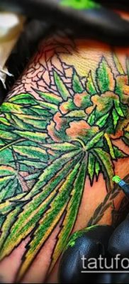 Фото тату марихуанна (Tattoo Marijuana) (значение) — пример рисунка — 035 tatufoto.com
