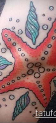 Фото тату морская звезда (Tattoo starfish) (значение) — пример рисунка — 016 tatufoto.com