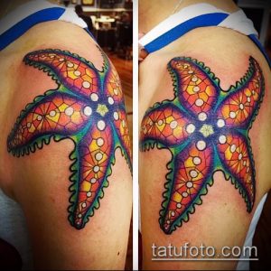 Фото тату морская звезда (Tattoo starfish) (значение) - пример рисунка - 076 tatufoto.com