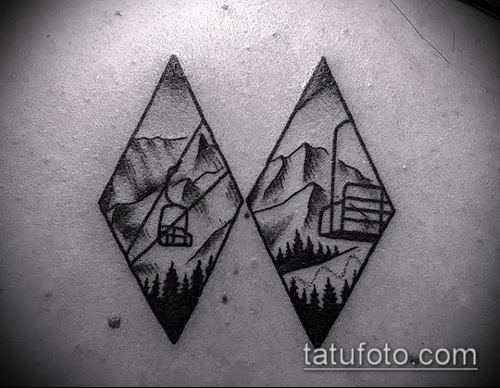 Фото тату ромб (Tattoo rhombus figure) (значение) - пример рисунка - 069 tatufoto.com