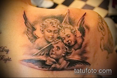 Фото тату херувимы (Tattoo of cherubs) (значение) - пример рисунка - 059 tatufoto.com