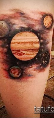Фото тату Юпитер планет — пример рисунка — 27052017 — пример — 006 Tattoo Jupiter planet