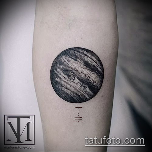 Фото тату Юпитер планет - пример рисунка - 27052017 - пример - 021 Tattoo Jupiter planet
