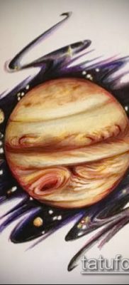 Фото тату Юпитер планет — пример рисунка — 27052017 — пример — 022 Tattoo Jupiter planet