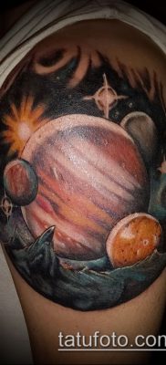 Фото тату Юпитер планет — пример рисунка — 27052017 — пример — 031 Tattoo Jupiter planet