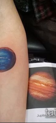 Фото тату Юпитер планет — пример рисунка — 27052017 — пример — 040 Tattoo Jupiter planet